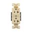 Arrow Hart Industrial Duplex Receptacle, #14 To 10 Awg 20A 125V, Ivory, 2-Pole 3-Wire, AHIG5362V