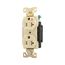 Arrow Hart Industrial Duplex Receptacle, #14 To 10 Awg 20A 125V, Ivory, 2-Pole 3-Wire, AHIG5362V