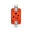 Locking Receptacle, #14-8 Awg, 20A, 250V, Back/Side Wiring, Orange, Single, L15-20 3-Pole 4-Wire, AHIGL1520R