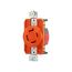 Locking Receptacle, #14-8 Awg, 20A, 250V, Back/Side Wiring, Orange, Single, L15-20 3-Pole 4-Wire, AHIGL1520R