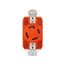 Locking Receptacle, Isolated Ground, #14-8 Awg, 30A, 250V, Orange, Single, L15-30 3-Pole 4-Wire, AHIGL1530R