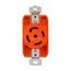 Locking Receptacle, #14-8 Awg, 30A, 277/480V, Orange, Single, L22-30, 4-Pole, 5-Wire, AHIGL2230R