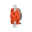 Locking Receptacle, #14-8 Awg, 20A, 125V, Back/Side Wiring, Orange, Single, L5-20, 2-Pole 3-Wire, AHIGL520R