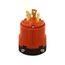 Locking Plug, 30A, Industrial, 125V, Orange, Single, L5-30, 2-Pole, 3-Wire, Glass-Filled Nylon, AHIGL530P