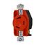 Locking Receptacle, #14-8 Awg, 30A, 480V, Back/Side Wiring, Orange, Single, L8-30, 2-Pole 3-Wire, AHIGL830R