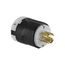 Locking Plug, Flat Cable, #16-8 Awg, 20A, 120/208V, UltraGrip, L21-20, 4-Pole, Five-Wire, AHL2120PF
