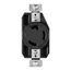 Locking Receptacle, #14-8 Awg, 30A, 240V, Back/Side Wiring, Black, Single, L25-30, 2-Pole 3-Wire, AHL2530R