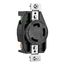 Locking Receptacle, #14-8 Awg, 30A, 240V, Back/Side Wiring, Black, Single, L25-30, 2-Pole 3-Wire, AHL2530R