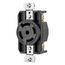 Locking Receptacle, #14-8 Awg, 30A, 240/415V, Black, Single, L26-30, 4-Pole, 5-Wire, AHL2630R
