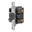 Manual Motor Controller, Switch Only, #14-4 Awg 60A, 600V, Black, Open, 2-Pole, Single-Throw, AHMC260L