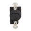 Arrow Hart Receptacle, #10-14 Awg, 20A, 125V, Black, Three-Pole, Three-Wire, AHPL23000G