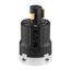 Arrow Hart Locking Plug, 20A, Industrial, 125V, Black, White, Brass, Ultra Grip, 3-Pole, AHPL23005N