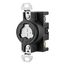 Arrow Hart Locking Receptacle, 20A, Hospital, 125V, Back/Side Wiring, Black, Gray, 2-Pole 3-Wire, AHPL23050