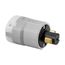 Arrow Hart Locking Plug, #12-4 Awg, 20A, Hospital, 125V, Back Wiring, Gray, 2-Pole, 3-Wire, AHPL23056N