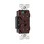 Arrow Hart Duplex Receptacle, #14-10 Awg 20A, 125V, Brown Face, Pvc Base, 5-20R, Duplex, AHTR8300B