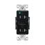 Arrow Hart Duplex Receptacle, #14-10 Awg 20A, 125V, Black Face, Pvc Base, 5-20R, Duplex, AHTR8300BK