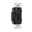 Arrow Hart Duplex Receptacle, #14-10 Awg 20A, 125V, Black Face, Pvc Base, 5-20R, Duplex, AHTR8300BK
