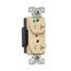 Arrow Hart Duplex Receptacle, #14-10 Awg 20A, 125V, Ivory Face, Pvc Base, 5-20R, Duplex, AHTR8300V