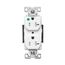 Arrow Hart Duplex Receptacle, #14-10 Awg 20A, Healthcare 125V Face, Pvc Base, 5-20R, Duplex, AHTR8300W