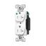 Arrow Hart Duplex Receptacle, #14-10 Awg 20A, Healthcare 125V Face, Pvc Base, 5-20R, Duplex, AHTR8300W