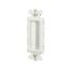 Telephone And Coaxial Wallplates, 1 Gang Multimedia Brush Insert, White, BIM1W-F-L
