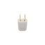 Straight Blade Plug, 125V, Two-Pole, Vinyl, White, BP2601W-SP