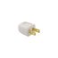 Straight Blade Plug, 125V, Two-Pole, Vinyl, White, BP2601W-SP