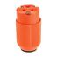 Auto Grip Straight Blade Connector, #16 -#12 Awg, 15A, 125V, Orange, 2-Pole, 3-Wire, Grounding, BP3487-4RN