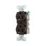 Commercial Duplex Receptacle, #14-10 Awg 15A, 125V, Back & Side, Brown, High-Impact Nylon, Pvc, BR15B