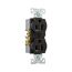 Commercial Duplex Receptacle, #14-10 Awg 15A, 125V, Back & Side, Black, High-Impact Nylon, Pvc, BR15BK