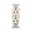 Commercial Duplex Receptacle, #14 To 10 Awg 15A, 125V, Light Almond, High-Impact Nylon, Pvc, BR15LA