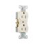 Commercial Duplex Receptacle, #14 To 10 Awg 15A, 125V, Light Almond, High-Impact Nylon, Pvc, BR15LA