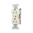 Commercial Duplex Receptacle, #14 To 10 Awg 15A, 125V, Light Almond, High-Impact Nylon, Pvc, BR15LA
