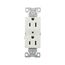 Commercial Duplex Receptacle, #14-10 Awg 15A, 125V, Back & Side, White, High-Impact Nylon, Pvc, BR15W
