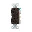 Commercial Duplex Receptacle, #14-10 Awg 20A 125V, Back & Side, Brown, High-Impact Nylon, 5-20R, BR20B