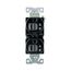 Commercial Duplex Receptacle, #14-10 Awg 20A 125V, Back & Side, Black, High-Impact Nylon, 5-20R, BR20BK