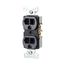 Commercial Duplex Receptacle, #14-10 Awg 20A 125V, Back & Side, Black, High-Impact Nylon, 5-20R, BR20BK
