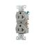 Commercial Duplex Receptacle, #14-10 Awg 20A, 125V, Back & Side, Gray, High-Impact Nylon, BR20GY