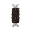 Commercial Duplex Receptacle, #14-10 Awg 15A, 125V, SideWire, Brown, High-Impact Nylon, Pvc, CR15B