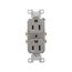 Commercial Grade Duplex Receptacle, #14-10 Awg 15A, 125V, SideWire, Gray, High-Impact Nylon, Pvc, CR15GY