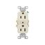 Commercial Duplex Receptacle, #14-10 Awg 15A 125V, SideWire, Light Almond, High-Impact Nylon, CR15LA