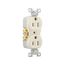Commercial Duplex Receptacle, #14-10 Awg 15A 125V, SideWire, Light Almond, High-Impact Nylon, CR15LA