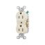 Commercial Duplex Receptacle, #14-10 Awg 15A 125V, SideWire, Light Almond, High-Impact Nylon, CR15LA