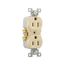 Commercial Duplex Receptacle, #14-10 Awg 15A, 125V, SideWire, Ivory, High-Impact Nylon, Pvc, CR15V