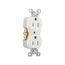 Commercial Duplex Receptacle, #14-10 Awg 15A, 125V, SideWire, White, High-Impact Nylon, Pvc, CR15W