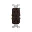 Commercial Duplex Receptacle, #14-10 Awg 20A, 125V, SideWire, Brown, High-Impact Nylon, CR20B