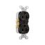 Commercial Duplex Receptacle, #14-10 Awg 20A, 125V, SideWire, Black, High-Impact Nylon, CR20BK