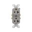 Commercial Duplex Receptacle, #14-10 Awg 20A, 125V, SideWire, Gray, High-Impact Nylon, 5-20R, CR20GY