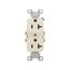 Commercial Duplex Receptacle, #14-10 Awg 20A 125V, SideWire, Light Almond, High-Impact Nylon, CR20LA