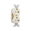 Commercial Duplex Receptacle, #14-10 Awg 20A 125V, SideWire, Light Almond, High-Impact Nylon, CR20LA